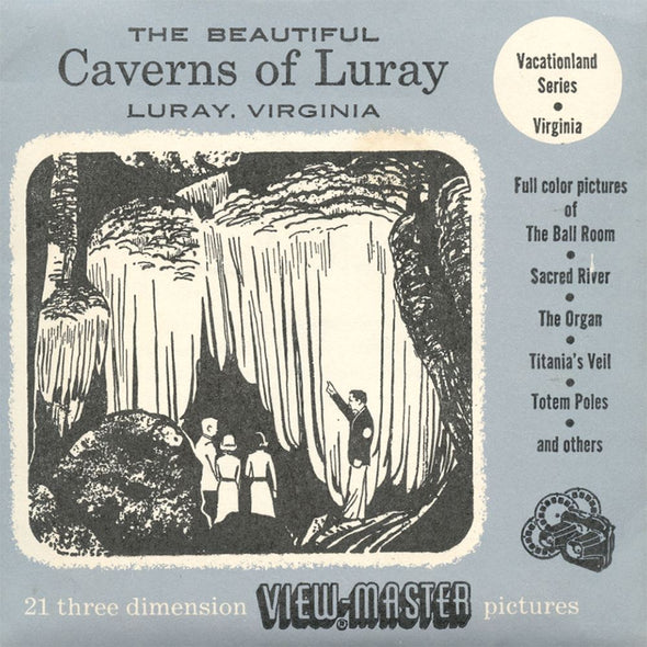 4 ANDREW - Beautiful Caverns of Luray - View-Master 3 Reel Packet - 1955 - vintage - A829-S3D Packet 3dstereo 