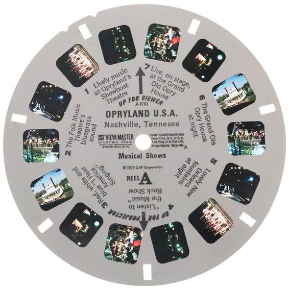 Opryland USA - View-Master 3 Reel Packet - vintage - A878-G3A Packet 3dstereo 