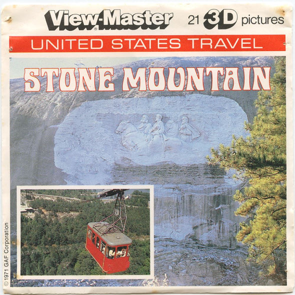 Stone Mountain - View-Master 3 Reel Packet - 1970s views - vintage - A920-V2 Packet 3Dstereo 