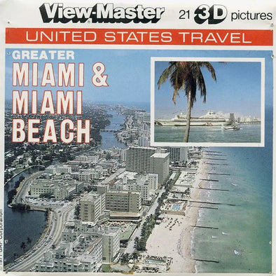 -ANDREW- Greater Miami and Miami Beach - View-Master 3 Reel Packet - vintage - (A963-V1) Packet 3dstereo 
