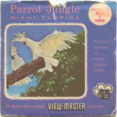 Parrot Jungle - Florida - View-Master 3 Reel Packet - 1960s views - vintage - A965-S5 Packet 3Dstereo 