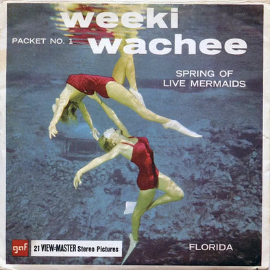  Weeki Wachee. No1 - View-Master 3 Reel Packet - vintage - (A991-G1A) Packet 3dstereo 