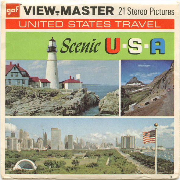Scenic U.S.A. - View-Master 3 Reel Packet - 1960s views - vintage - A996-G3C Packet 3Dstereo 