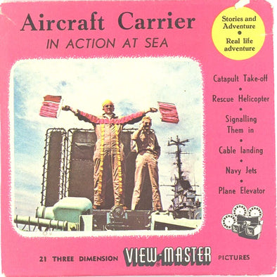 4 ANDREW - Aircraft Carrier in Action at Sea - View-Master 3 Reel Packet - 1956 - vintage - 760ABC-BS3 Packet 3dstereo 