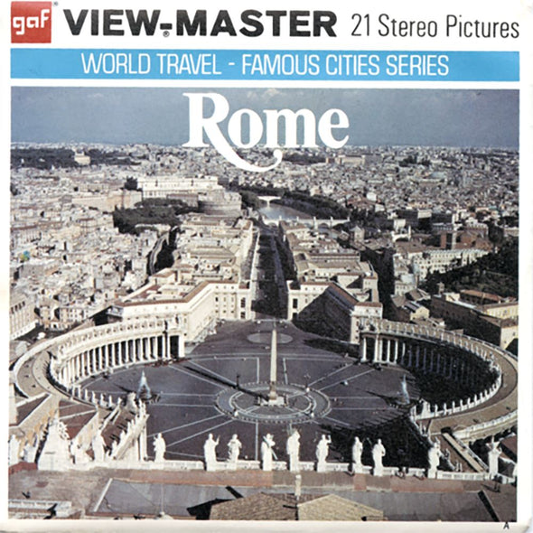 Rome - View-Master 3 Reel Packet - 1970s views - vintage - B182-G3A Packet 3dstereo 