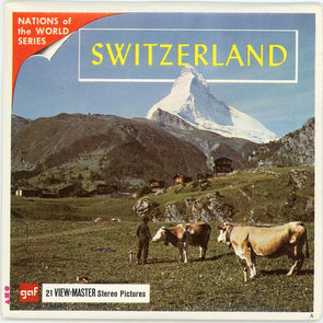 Switzerland - View-Master 3 Reel Packet - 1960's views - vintage - ( PKT-B185-G1A) Packet 3dstereo 