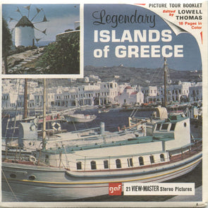 Legendary Islands of Greece - View-Master 3 Reel Packet - 1960s Views - Vintage - (zur Kleinsmiede) - (B207-G1A) Packet 3dstereo 