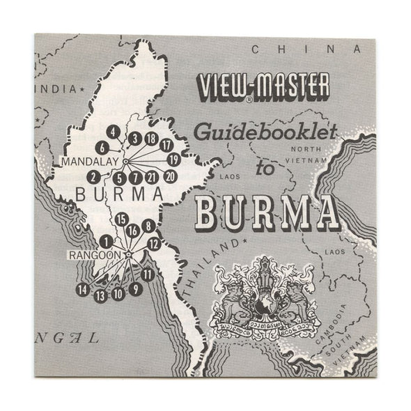 Burma - Asia - View-Master 3 Reel Packet - 1960s views - vintage - B244-S5 Packet 3dstereo 