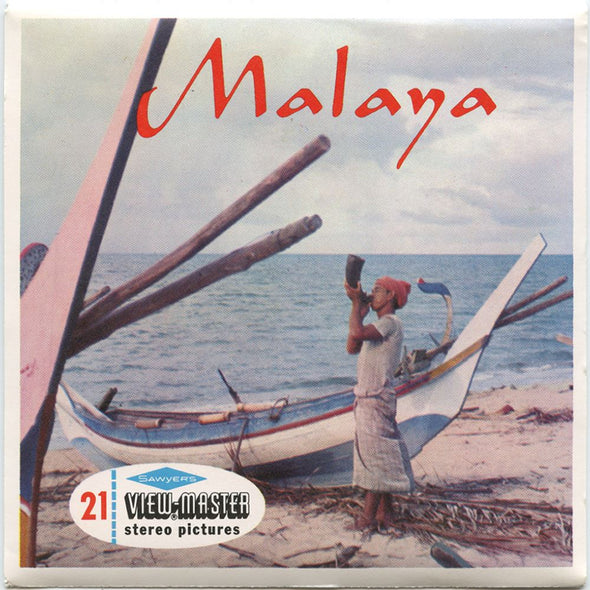 Malaya - South-East Asia - View-Master 3 Reel Packet - 1960s views - vintage - B247-S6 Packet 3dstereo 