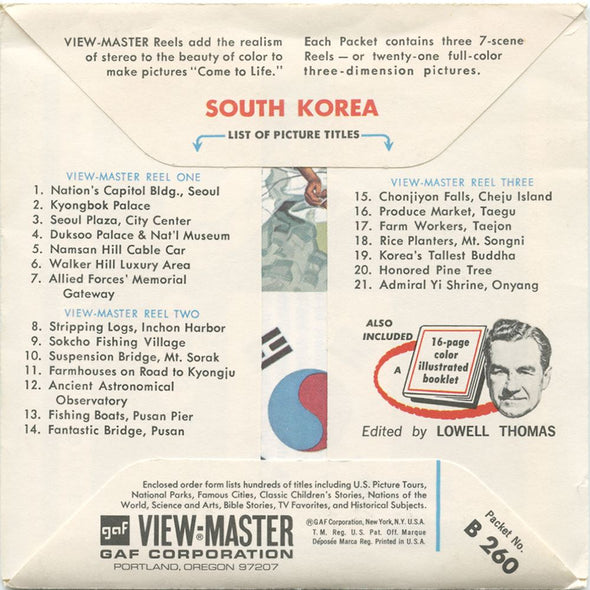 4 ANDREW - South Korea - View Master 3 Reel Packet - vintage - B260-G1A Packet 3dstereo 