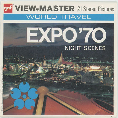 ANDREW - Expo '70 (Osaka,Japan) - Night Scenes - View-Master 3 Reel Packet - 1970s views - vintage - (B270-G3a) Packet 3dstereo 