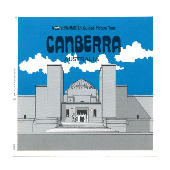 Canberra Australia - View-Master 3 Reel Packet - 1970s Views - Vintage - (zur Kleinsmiede) - (B285-G3A) Packet 3dstereo 