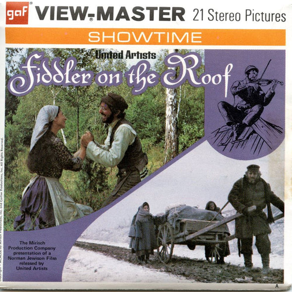 Fiddler on The Roof - View-Master 3 Reel Packet - 1970s - Vintage - (zur Kleinsmiede) - (B390-G3A) Packet 3dstereo 