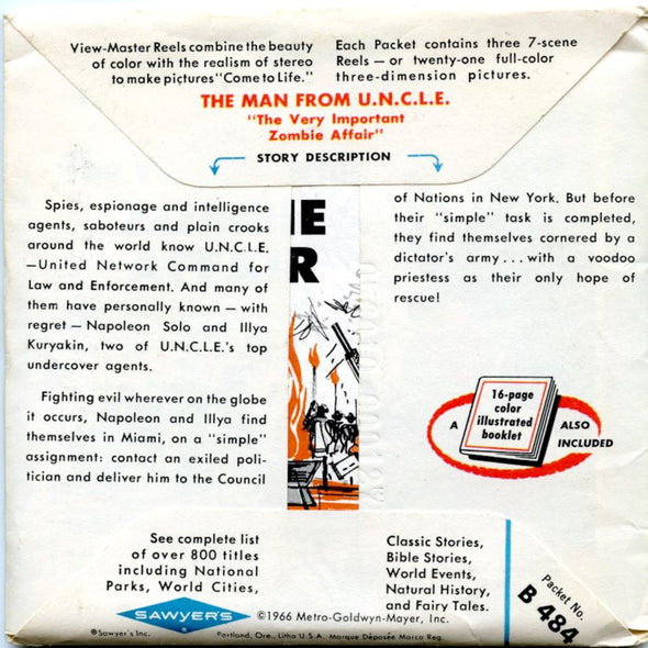 The Man From U.N.C.L.E. - View-Master 3 Reel Packet - 1960s - vintage - (PKT-B484-S6A) Packet 3dstereo 