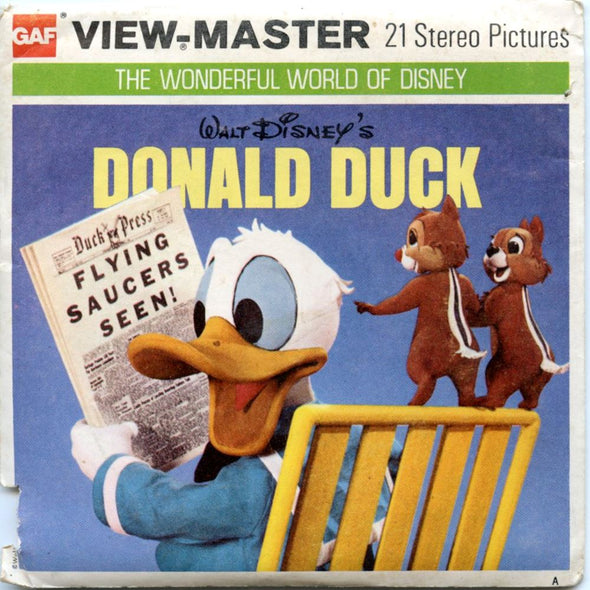 Donald Duck - View-Master 3 Reel Packet - 1970s - vintage - (ECO-B525-G4A) Packet 3Dstereo 