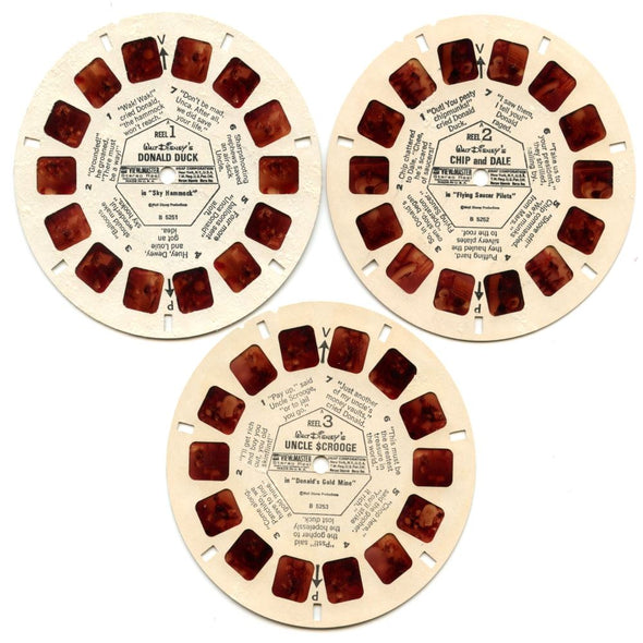 Donald Duck - View-Master 3 Reel Packet - 1970s - vintage - (ECO-B525-G4A) Packet 3Dstereo 