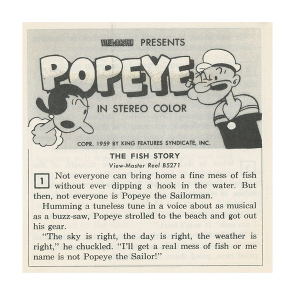 4 ANDREW - Popeye - View-Master 3 Reel Packet - 1959 - vintage - B527-S5 Packet 3dstereo 