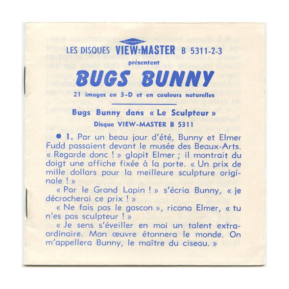 Bugs Bunny - View-Master 3 Reel Packet 1950's vintage - (PKT-B531-S4) Packet 3Dstereo 