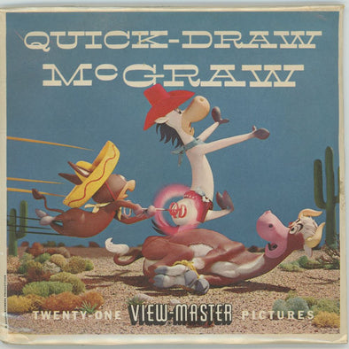 Quick Draw McGraw - View-Master 3 Reel Packet - 1960's - vintage -(PKT-B534-S5MINT) Packet 3Dstereo 