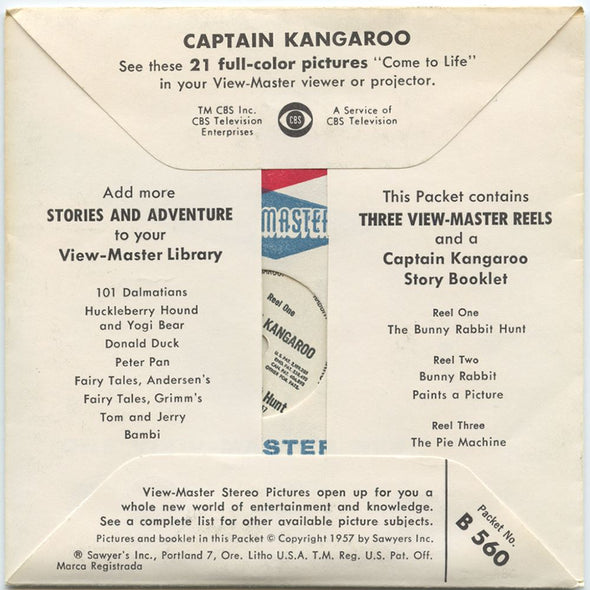 2-ANDREW-Capitan Kangaroo - View-Master 3 Reel Packet - 1960s vintage - B560 Packet 3dstereo 