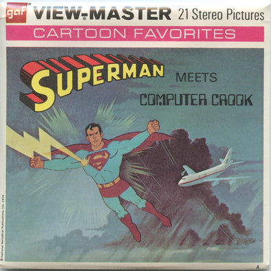 Superman - View-Master 3 Reel Packet - 1970s - vintage - (B584-G3A) Packet 3dstereo 