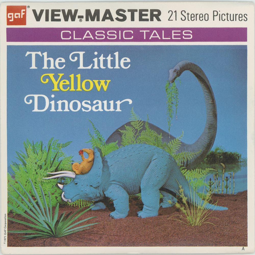 The Little Yellow Dinosaur - View-Master 3 Reel Packet - 1971 - vintage -  B605-G3A