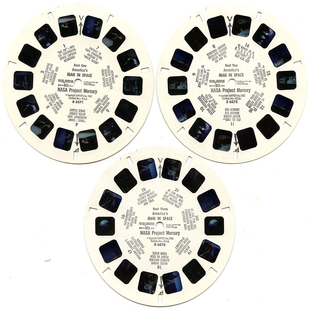 America's Man in Space - View-Master 3 Reel Packet - 1960s