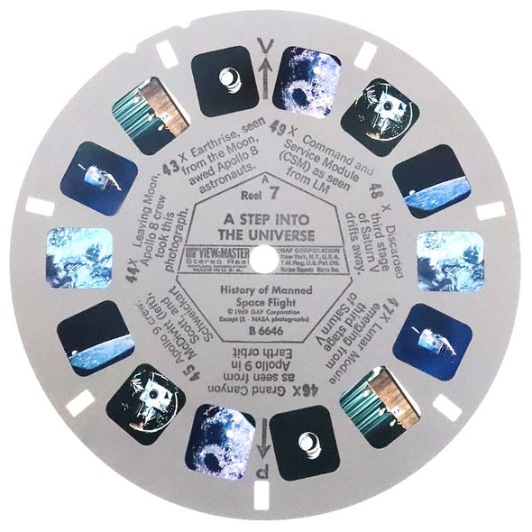 4 ANDREW - Step into the Universe - View-Master 10 Reel Set - 1968, 69 - B6640-B6649 Reels 3dstereo 