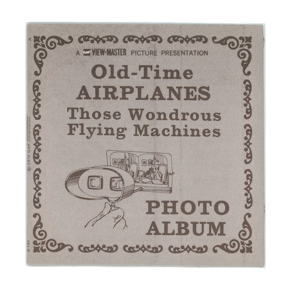 4 ANDREW - Old Time Airplanes - View-Master 3 Reel Packet - black & white images - 1976 - vintage - B797-G5 Packet 3dstereo 