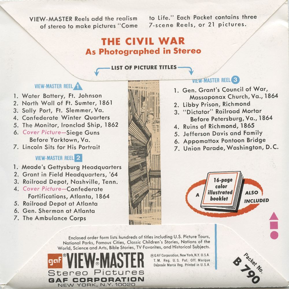 View Master Packet Civil War - View-Master 3 Reel Packet - 1960s - vintage - B790-G3 ...