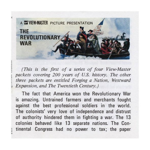 4 ANDREW - Revolutionary War - View Master 3 Reel Packet - 1975 - vintage - B810-G3A Packet 3dstereo 