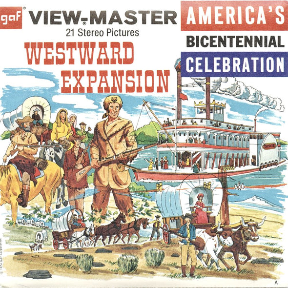 4 ANDREW - Westward Expansion - View Master 3 Reel Packet - 1974 - vintage - B812-G3A Packet 3dstereo 