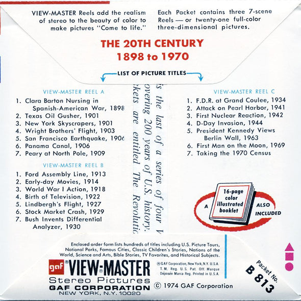 4 ANDREW - 20th Century - View Master 3 Reel Packet - 1974 - vintage - B813-G3A Packet 3dstereo 