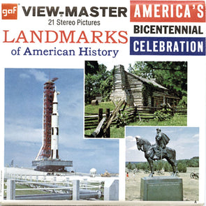 4 ANDREW - Landmark's of American History - View Master 3 Reel Packet - 1974 - vintage - B814-G3A Packet 3dstereo 