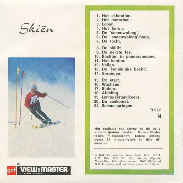 Skiën - View Master 3 Reel Packet - 1970 - vintage - B972N-BG3 Packet 3dstereo 