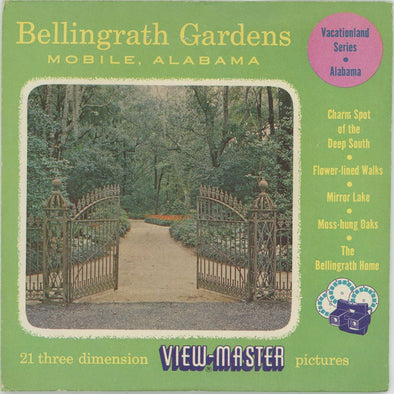 Bellingrath Gardens - Mobile, Alabama - View-Master 3 Reel Packet - 1950s views - vintage - (PKT-BELLIN-GARDENS-S3) Packet 3dstereo 