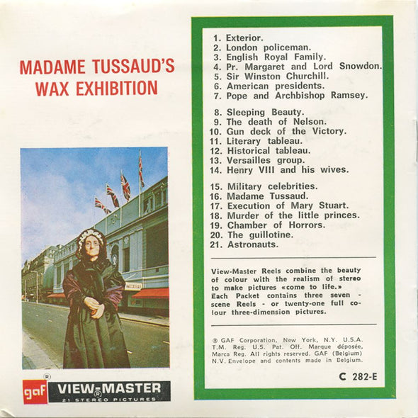 4 ANDREW - Madame Tussaud's wax exhibition - View Master 3 Reel Packet - vintage - C282E-BG3 Packet 3dstereo 