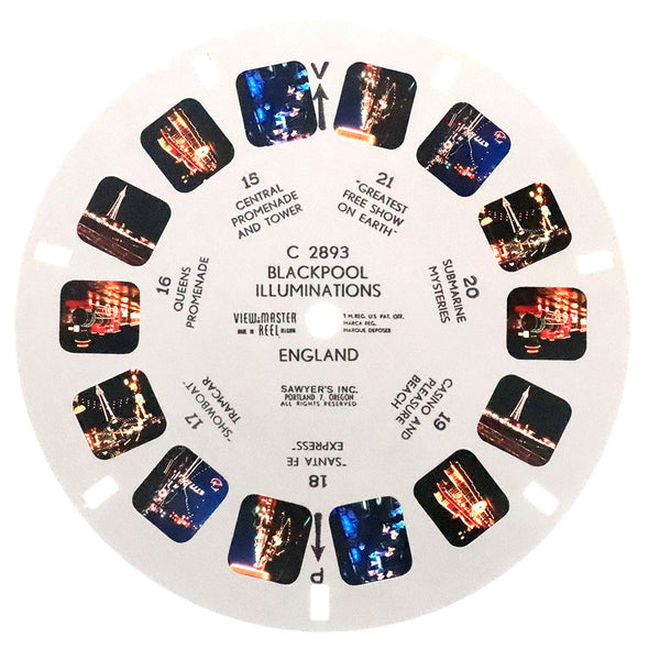 Blackpool and the Illuminations - View-Master 3 Reel Packet - views - vintage - C289E-BS6 Packet 3dstereo 