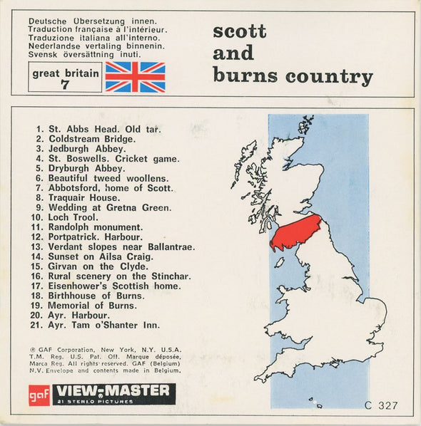 View-Master 3 Reel Packet -Southern Scotland Packet 