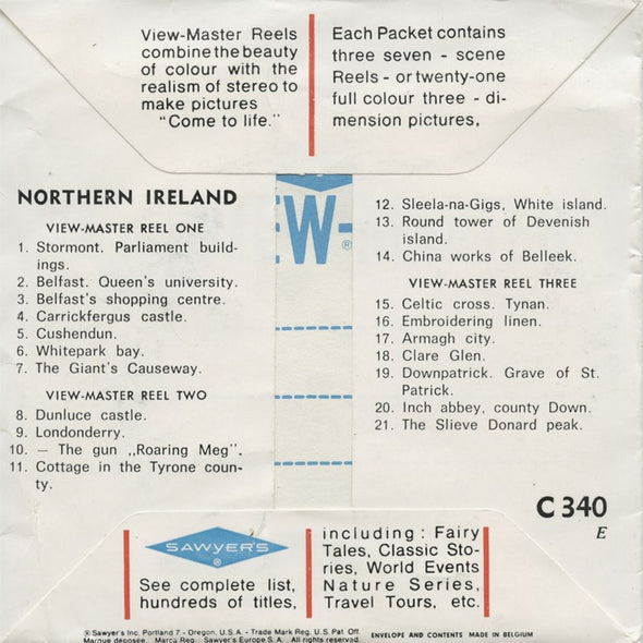 4 ANDREW - Northern Ireland - View Master 3 Reel Packet - 1960s - vintage - C340E-BS6 Packet 3dstereo 