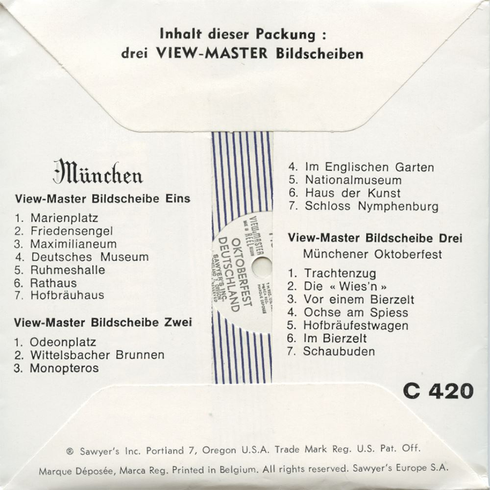 View Master Packet München (Munich) - View-Master 3 Reel Packet - vintage - C420-BS6 ...