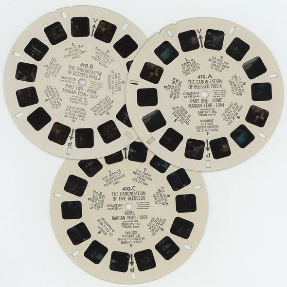 The Canonization of Blessed Pius X - View-Master 3 Reel Packet - 1950s - vintage - (PKT-CANON-S2) Packet 3Dstereo 