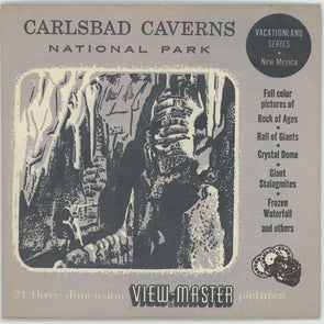 Carlsbad Caverns National Park - View-Master 3 Reel Packet - 1950's - vintage - (PKT- CAR-CAV-S3D) Packet 3dstereo 