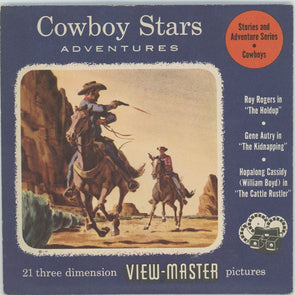 Cowboy Stars Adventures - View-Master 3 Reel Packet - 1950's vintage - (PKT-COWADV-S3D) Packet 3dstereo 