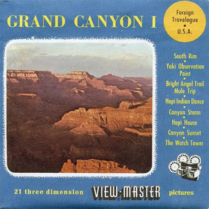 -ANDREW- Grand Canyon I - View-Master 3 Reel Packet - 1950's - vintage - (GC1-S3) Packet 3dstereo 