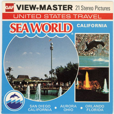Sea World California - View-Master 3 Reel Packet - 1970's vintage - (PKT-H16-G5) Packet 3dstereo 
