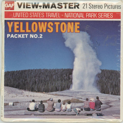 Yellowstone- No.2- View-Master 3 Reel Packet - 1970's view - vintage - (PKT-H65-G5MINT) Packet 3dstereo 
