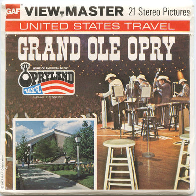 Grand Ole Opry - View-Master 3 Reel Packet - 1970s - vintage - H83-G5 Packet 3dstereo 