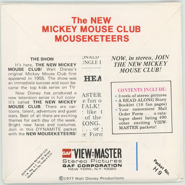 Micke Mouse Club - View-Master 3 Reel Packet - 1970's - vintage - (PKT-H9-G5 Packet 3dstereo 