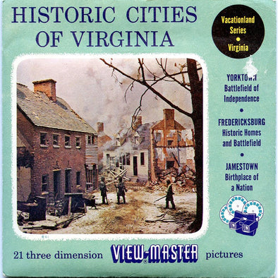 Historic Cities of Virginia - View-Master 3 Reel Packet - 1950s views - vintage - (PKT-HCVIRG-S3D) Packet 3dstereo 